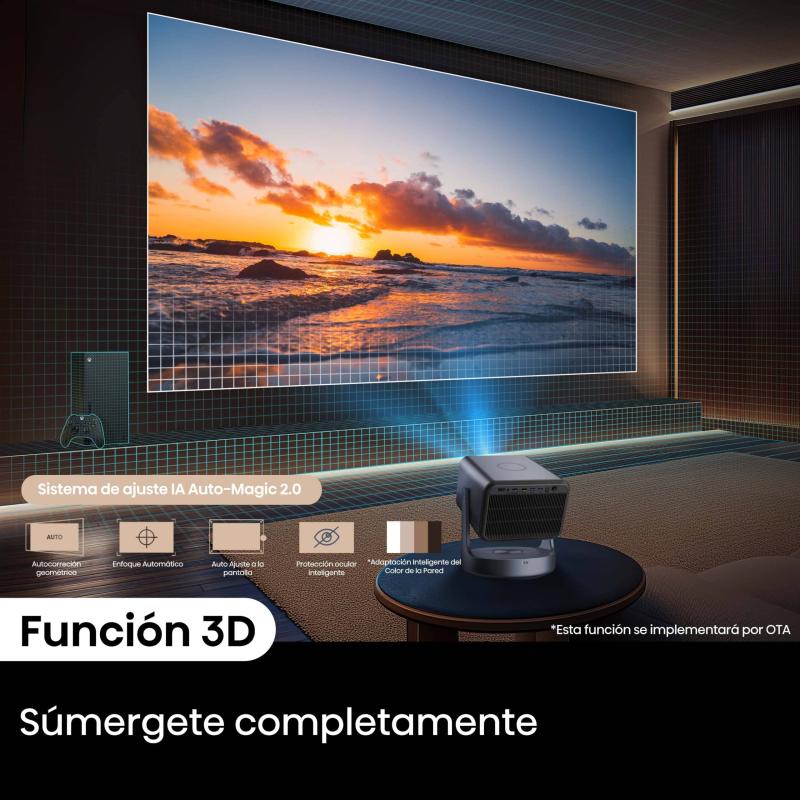 MINI PROYECTOR LÁSER TRICHROMA 4K VIDAA CON SUBWOOFER INTEGRADO C2ULTRA